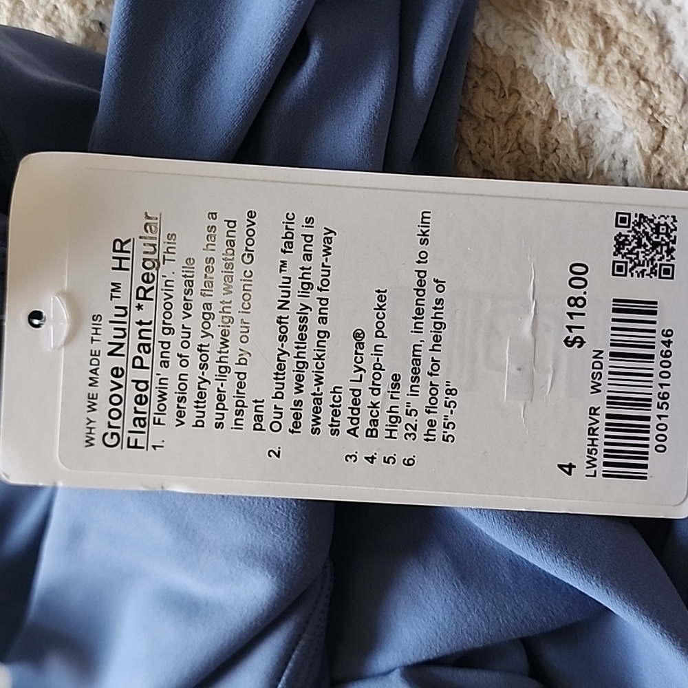 Lululemon Groove Nulu HR Flared Pant *Regular In Wahsed Denim NWT - Picture 6 of 6